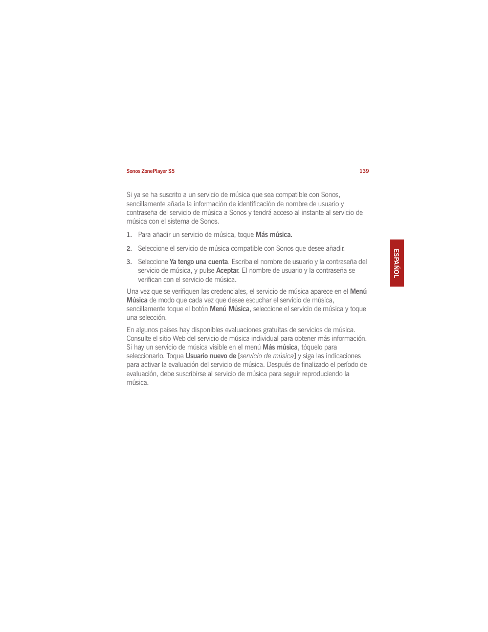 Sonos ZonePlayer S5 User Manual | Page 145 / 180