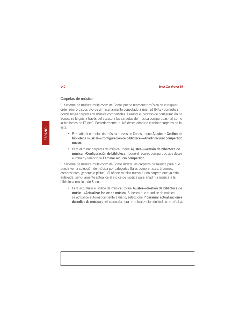 Sonos ZonePlayer S5 User Manual | Page 146 / 180