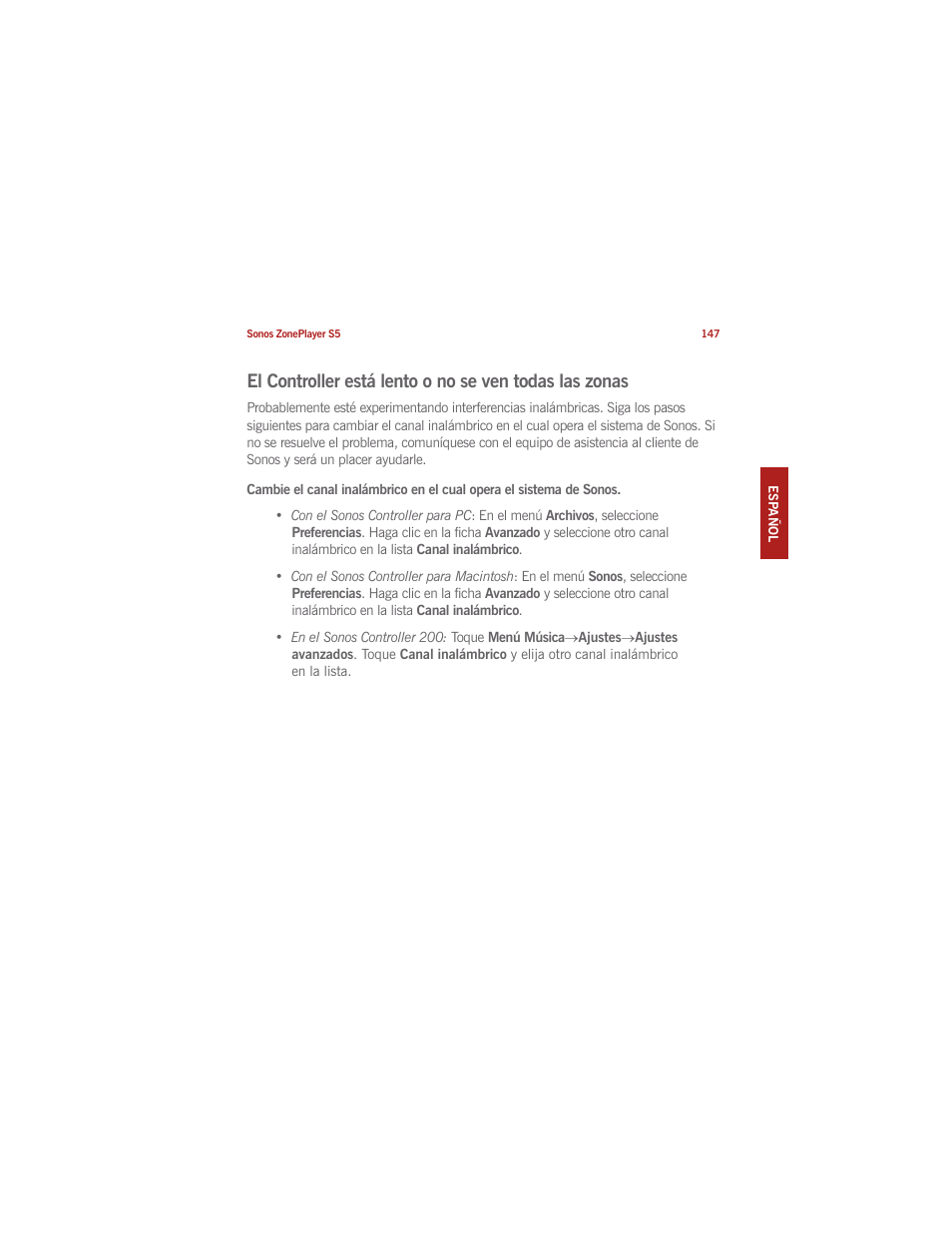Sonos ZonePlayer S5 User Manual | Page 153 / 180