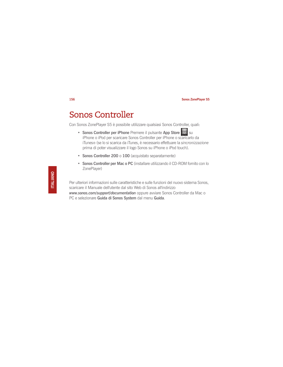 Sonos controller | Sonos ZonePlayer S5 User Manual | Page 161 / 180