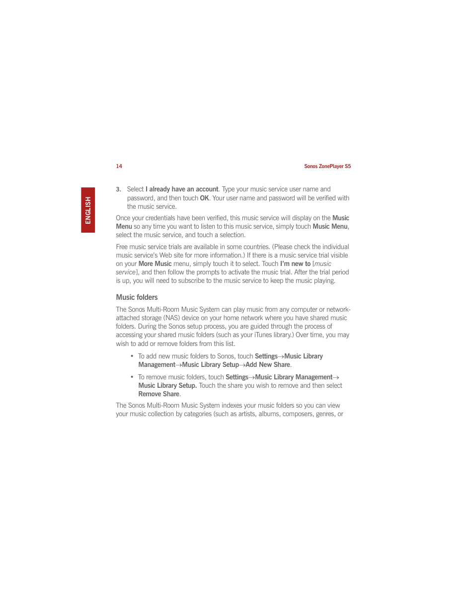 Sonos ZonePlayer S5 User Manual | Page 24 / 180