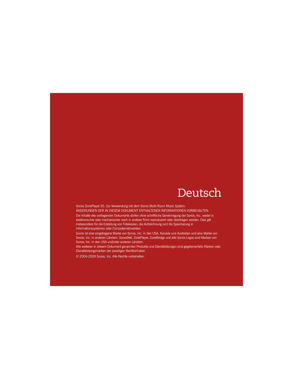 Deutsch | Sonos ZonePlayer S5 User Manual | Page 34 / 180