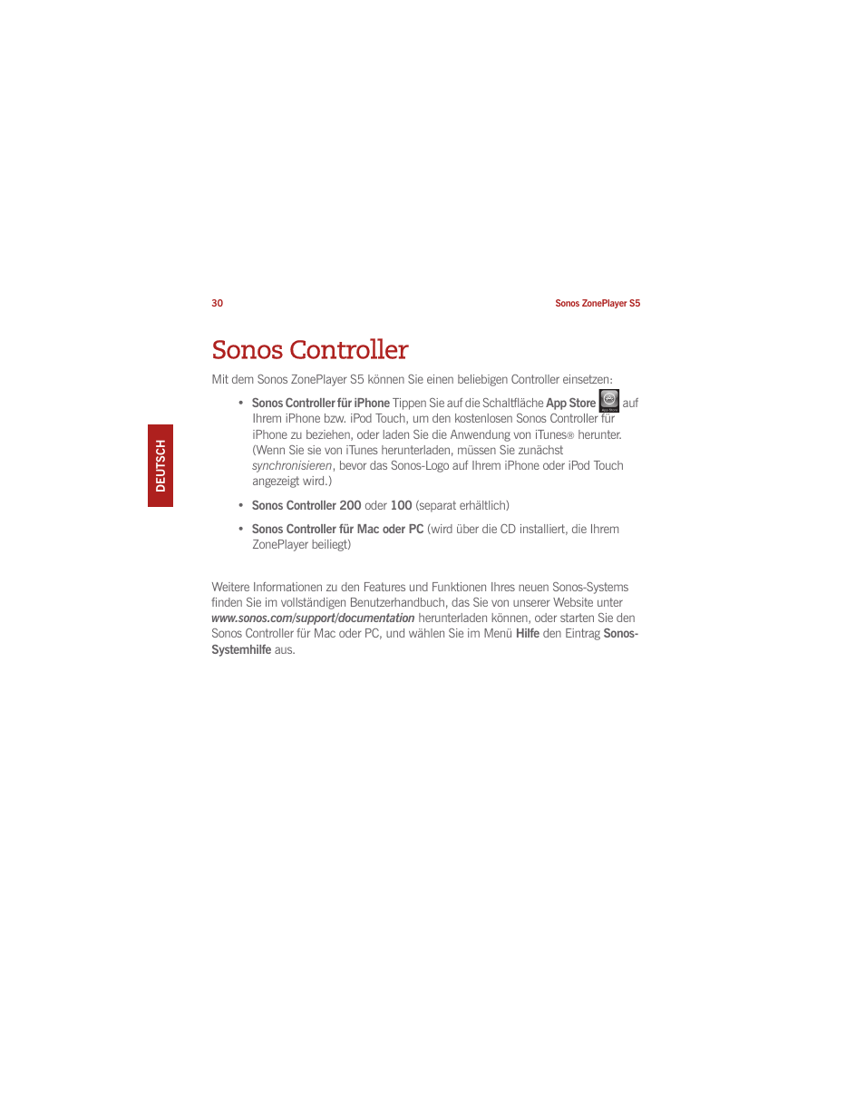 Sonos controller | Sonos ZonePlayer S5 User Manual | Page 39 / 180