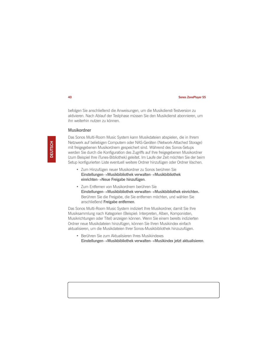 Sonos ZonePlayer S5 User Manual | Page 49 / 180