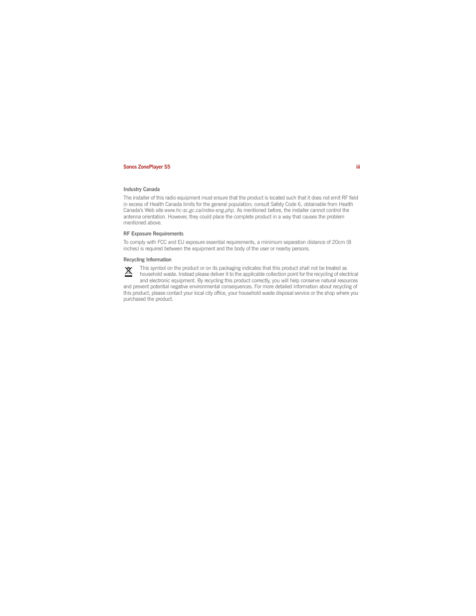 Sonos ZonePlayer S5 User Manual | Page 5 / 180
