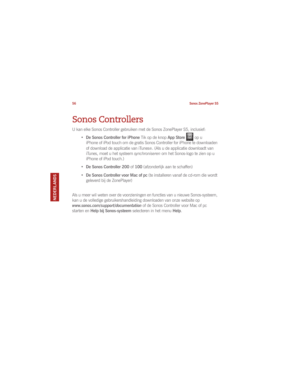 Sonos controllers | Sonos ZonePlayer S5 User Manual | Page 64 / 180