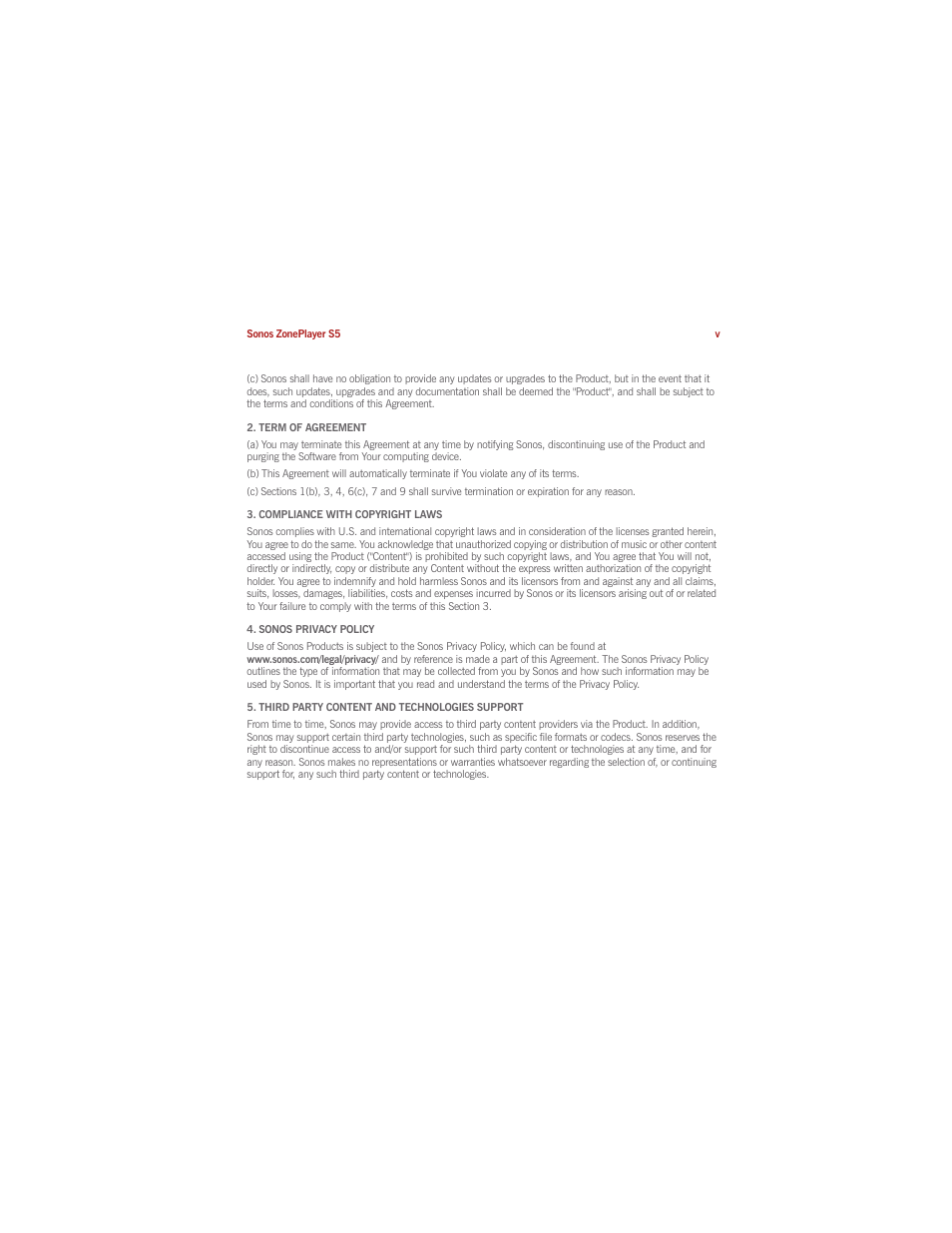 Sonos ZonePlayer S5 User Manual | Page 7 / 180