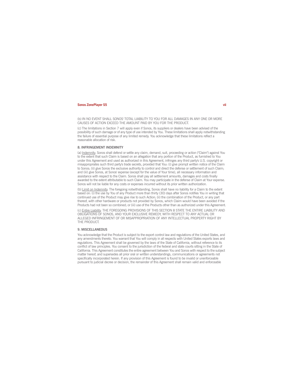 Sonos ZonePlayer S5 User Manual | Page 9 / 180