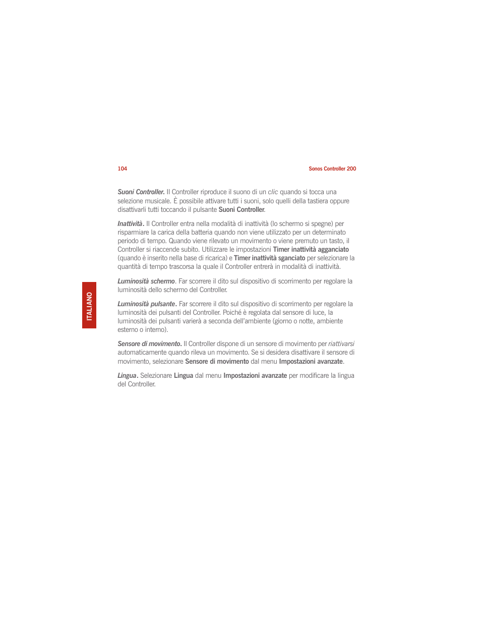 Sonos CONTROLLER 200 User Manual | Page 114 / 122