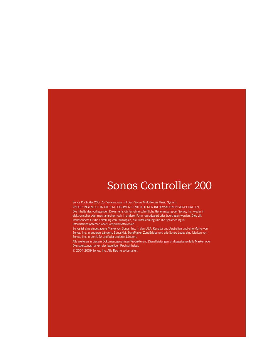 Sonos controller 200 (deutsch), Sonos controller 200 | Sonos CONTROLLER 200 User Manual | Page 27 / 122