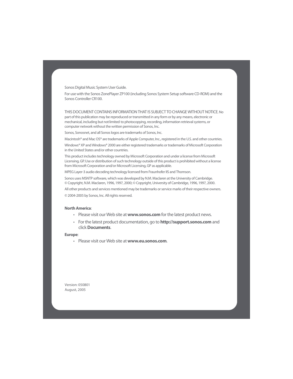 Sonos Digital Music System User Manual | Page 2 / 114