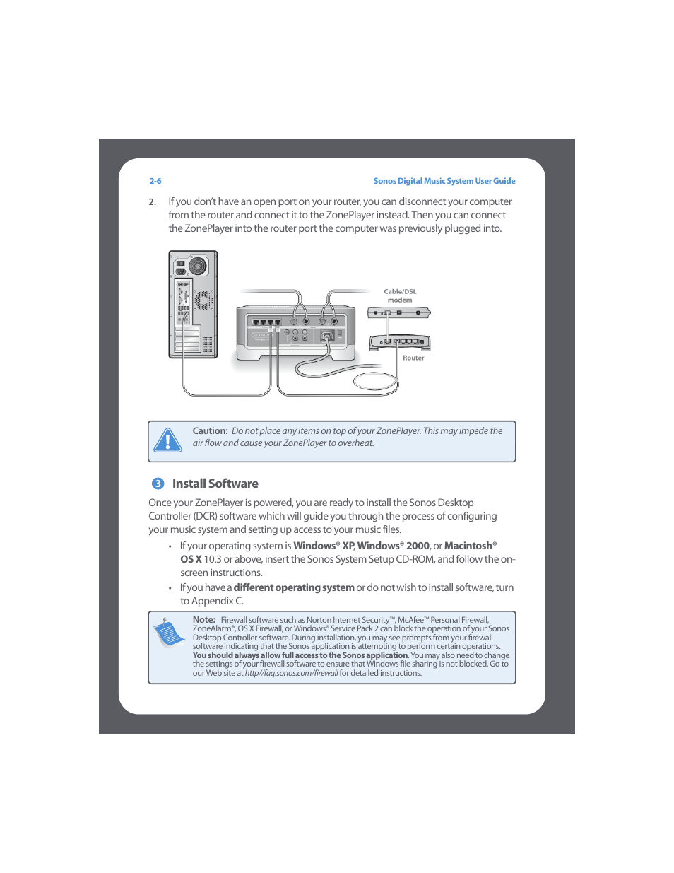 Install software | Sonos Digital Music System User Manual | Page 20 / 114