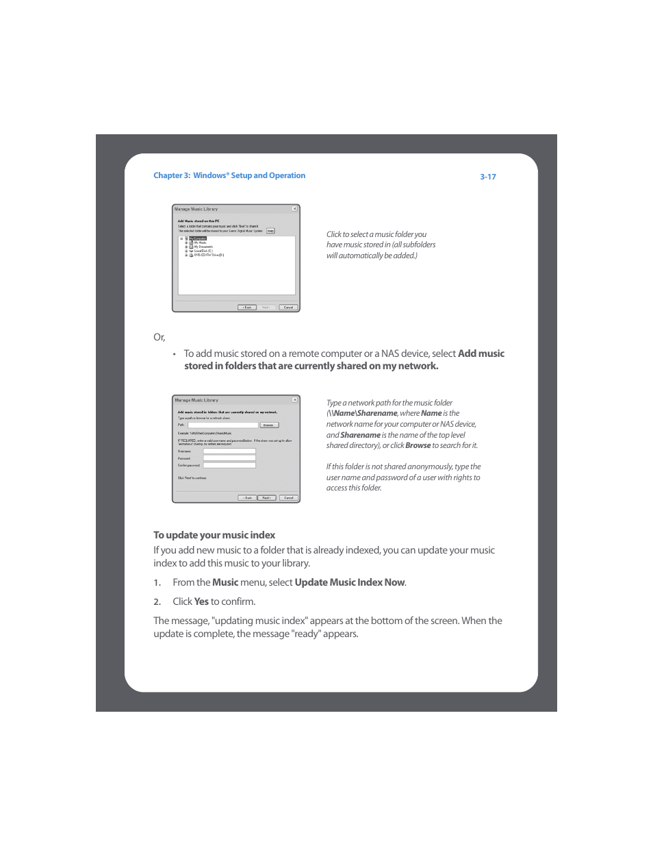To update your music index | Sonos Digital Music System User Manual | Page 39 / 114