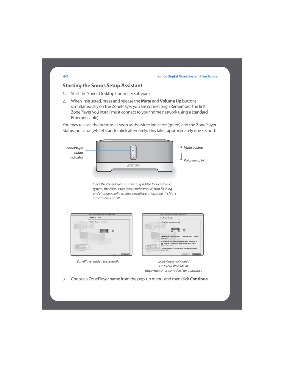 Starting the sonos setup assistant, Starting the sonos setup assistant -2 | Sonos Digital Music System User Manual | Page 46 / 114