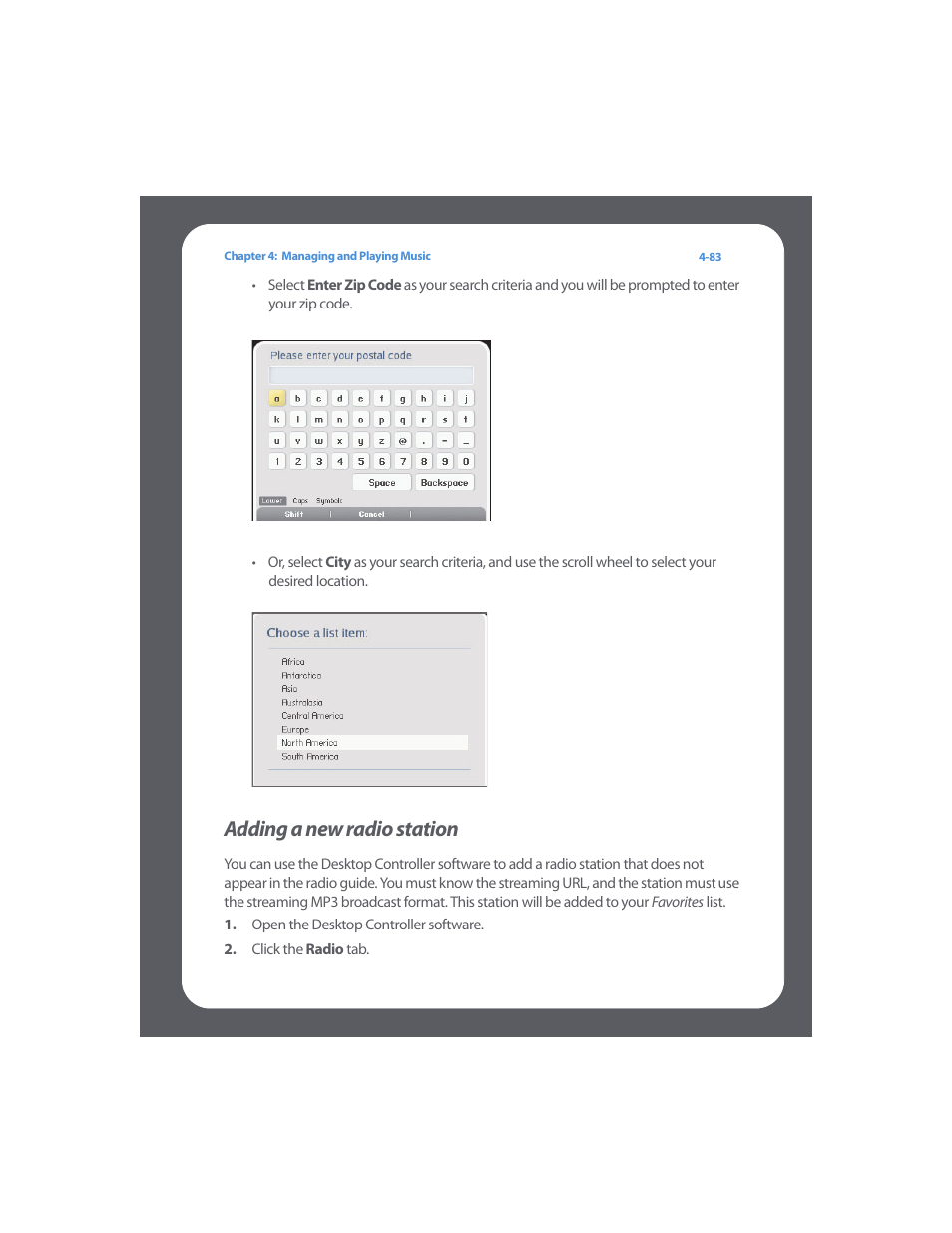 Adding a new radio station, Adding a new radio station -83 | Sonos Multi-Room Music System User Manual | Page 135 / 222