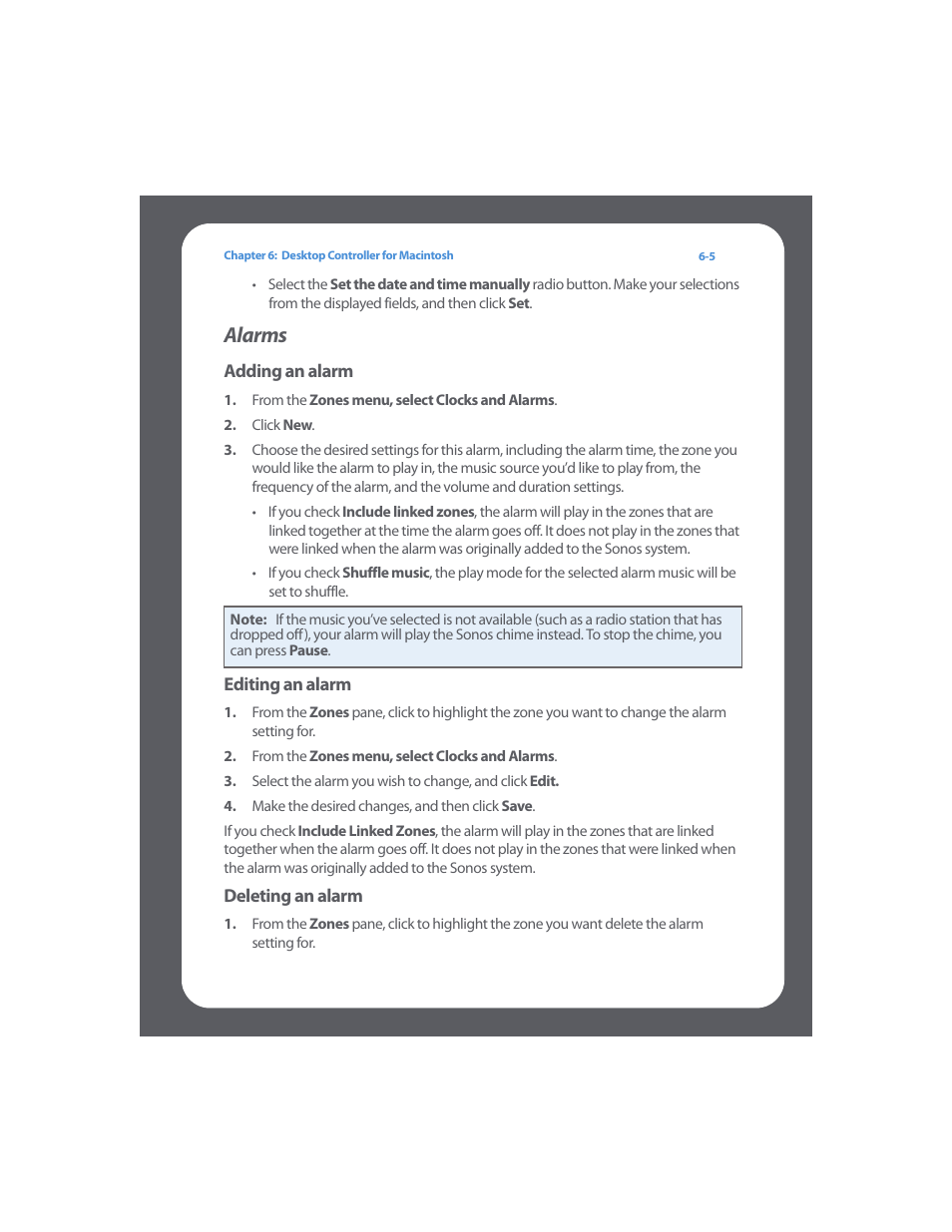 Alarms | Sonos Multi-Room Music System User Manual | Page 154 / 222