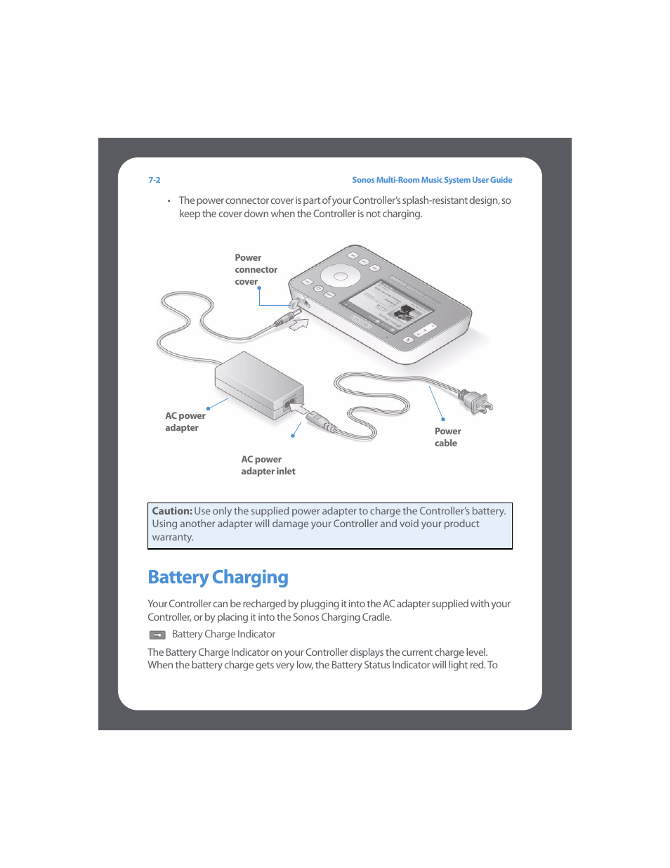 Battery charging, Battery charging -2 | Sonos Multi-Room Music System User Manual | Page 162 / 222