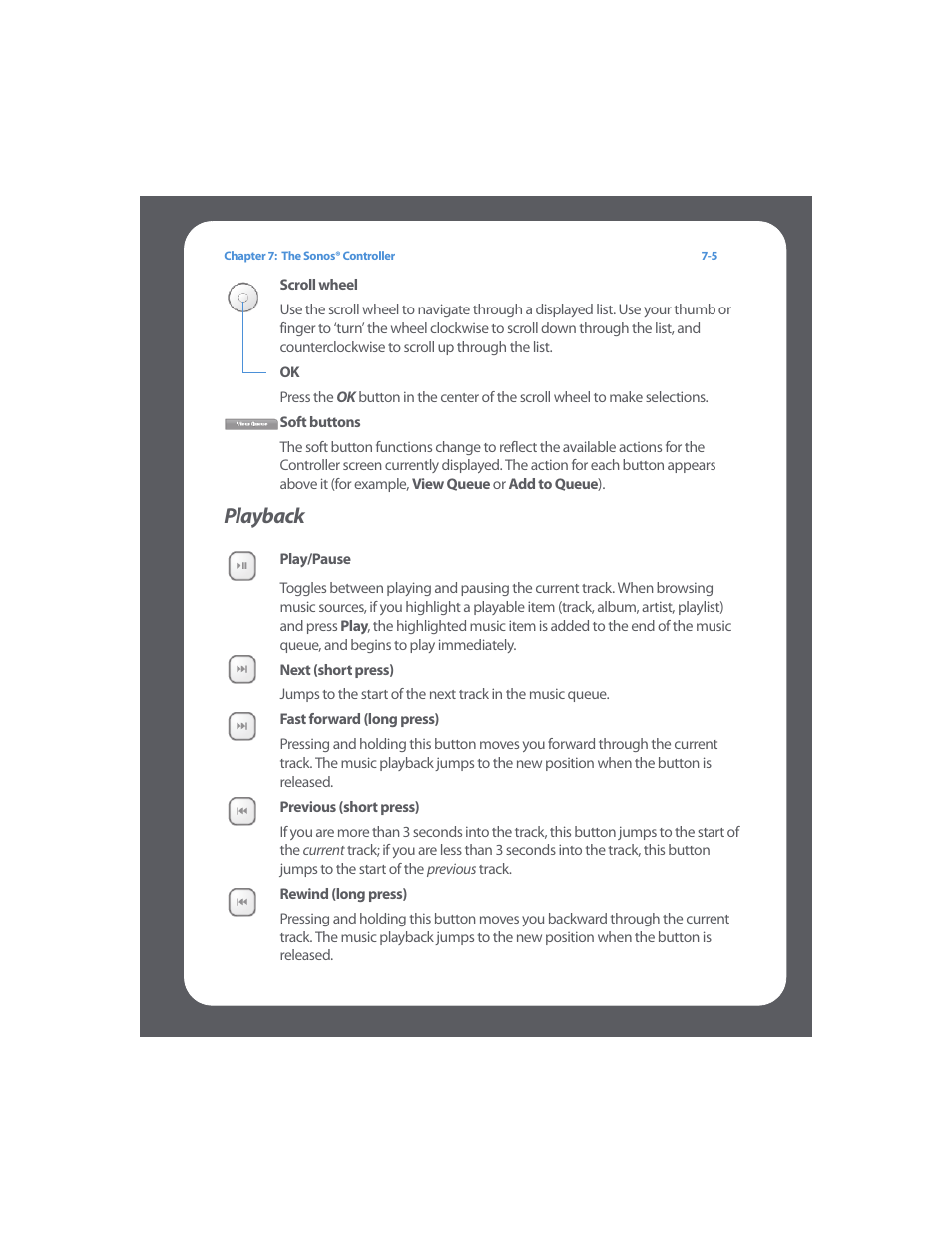 Playback, Playback -5 | Sonos Multi-Room Music System User Manual | Page 165 / 222