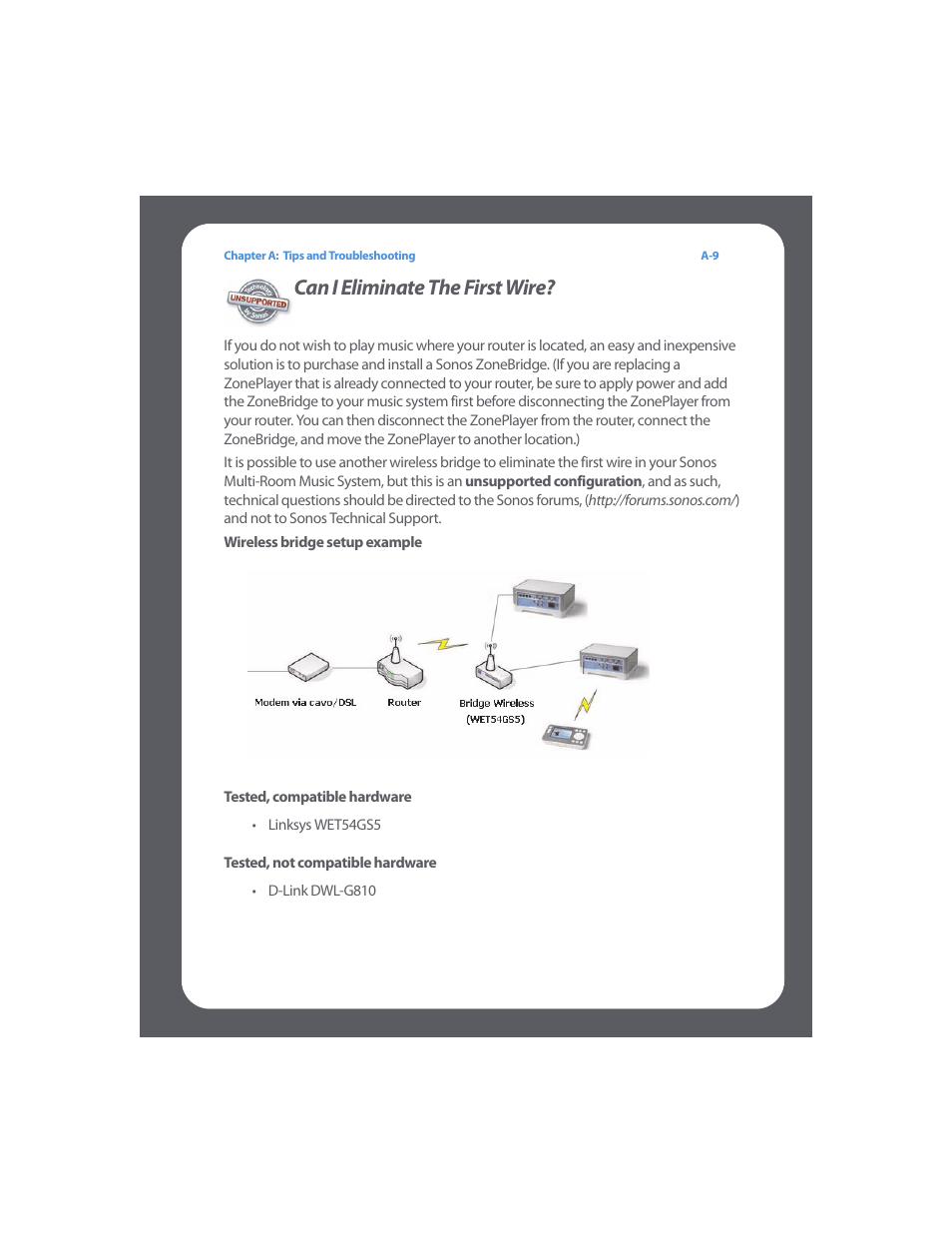 Can i eliminate the first wire | Sonos Multi-Room Music System User Manual | Page 186 / 222