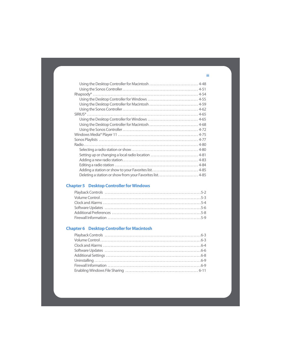 Sonos Multi-Room Music System User Manual | Page 5 / 222