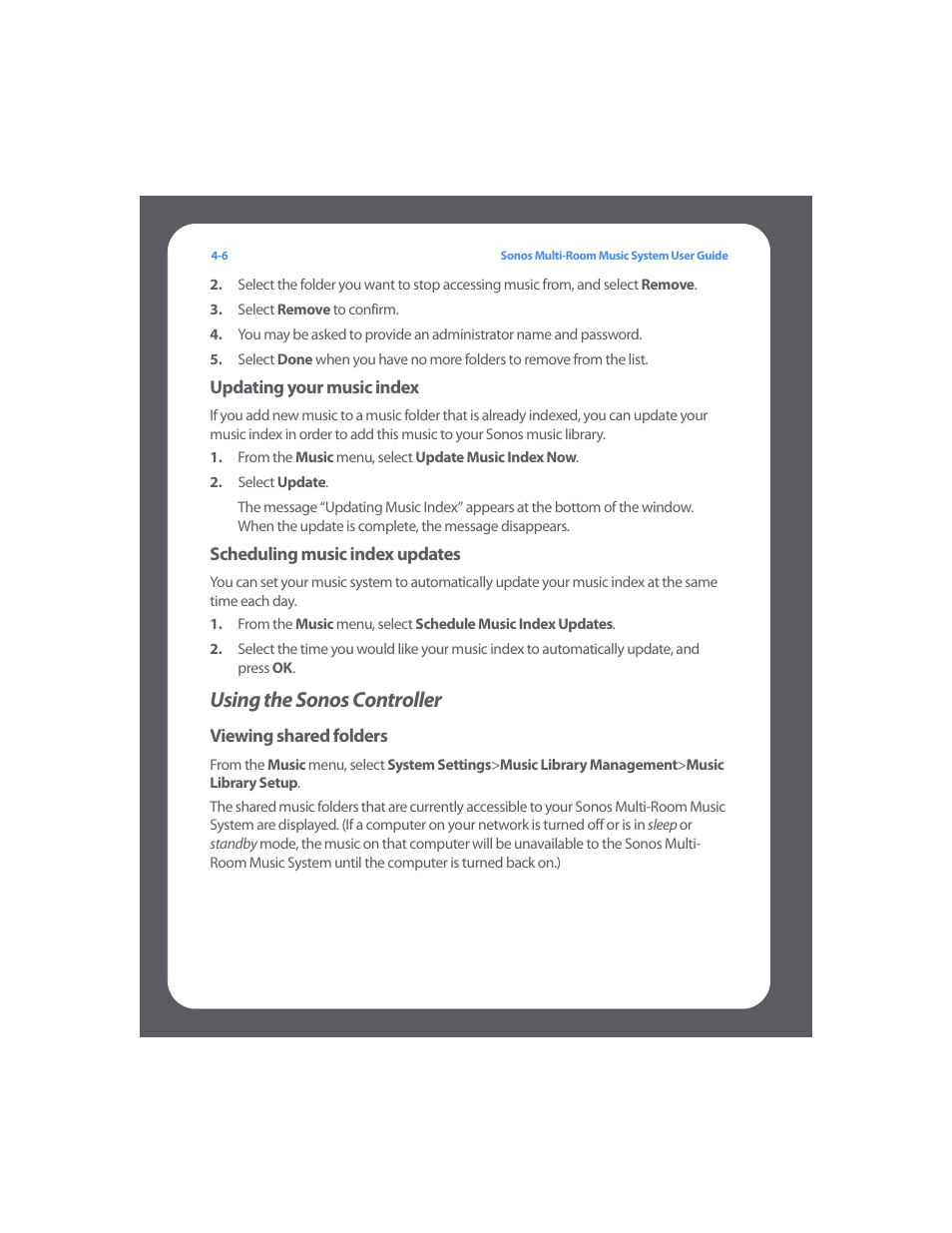 Using the sonos controller, Using the sonos controller -6 | Sonos Multi-Room Music System User Manual | Page 58 / 222