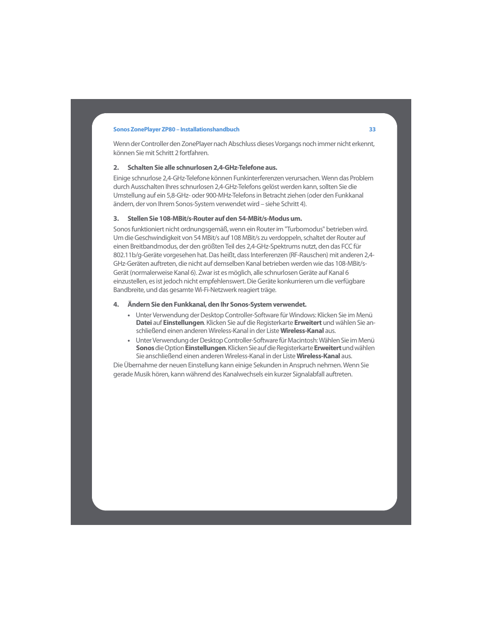 Sonos ZonePlayer ZP80 User Manual | Page 37 / 128