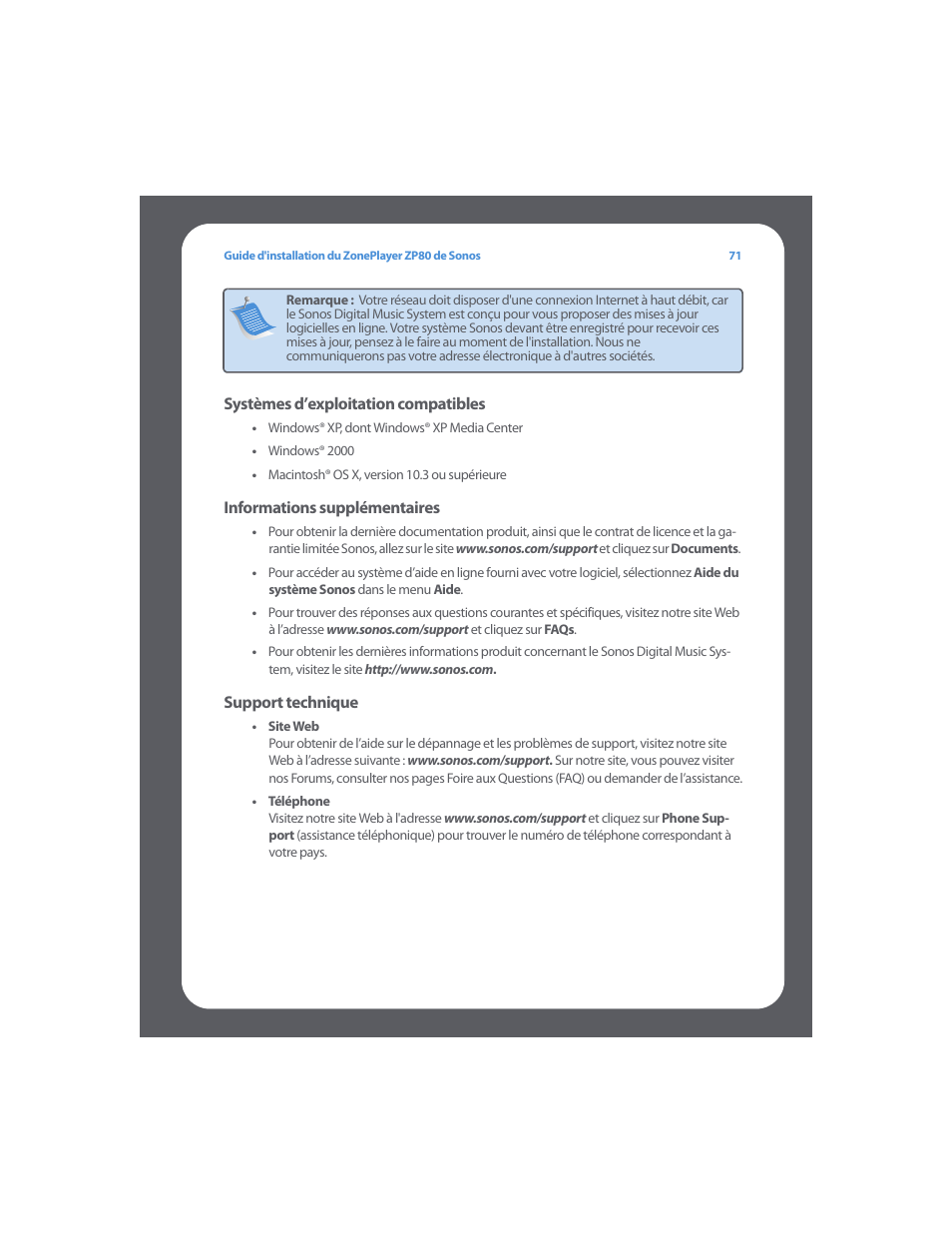 Sonos ZonePlayer ZP80 User Manual | Page 75 / 128
