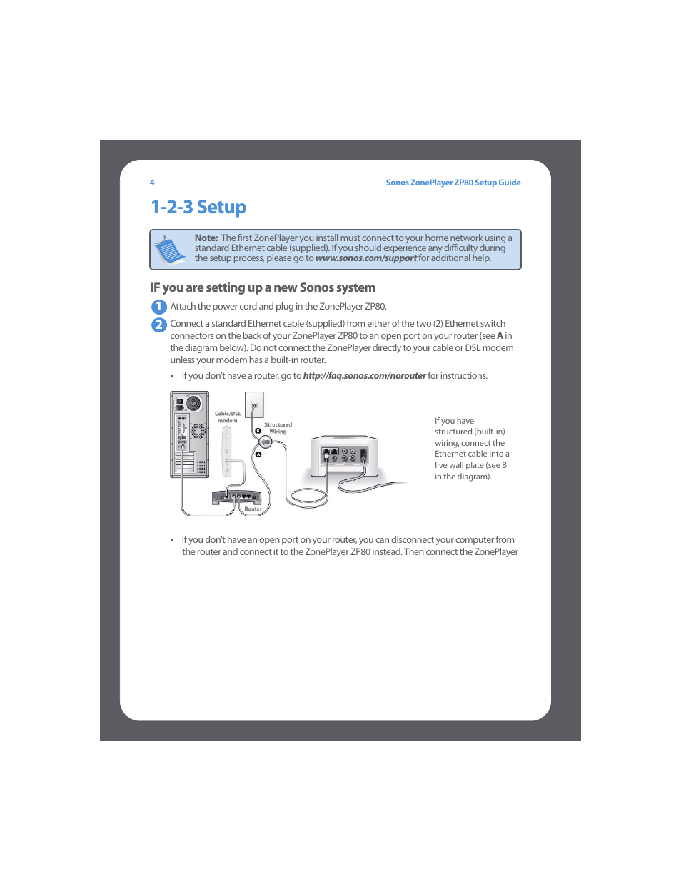 2-3 setup | Sonos ZonePlayer ZP80 User Manual | Page 8 / 128