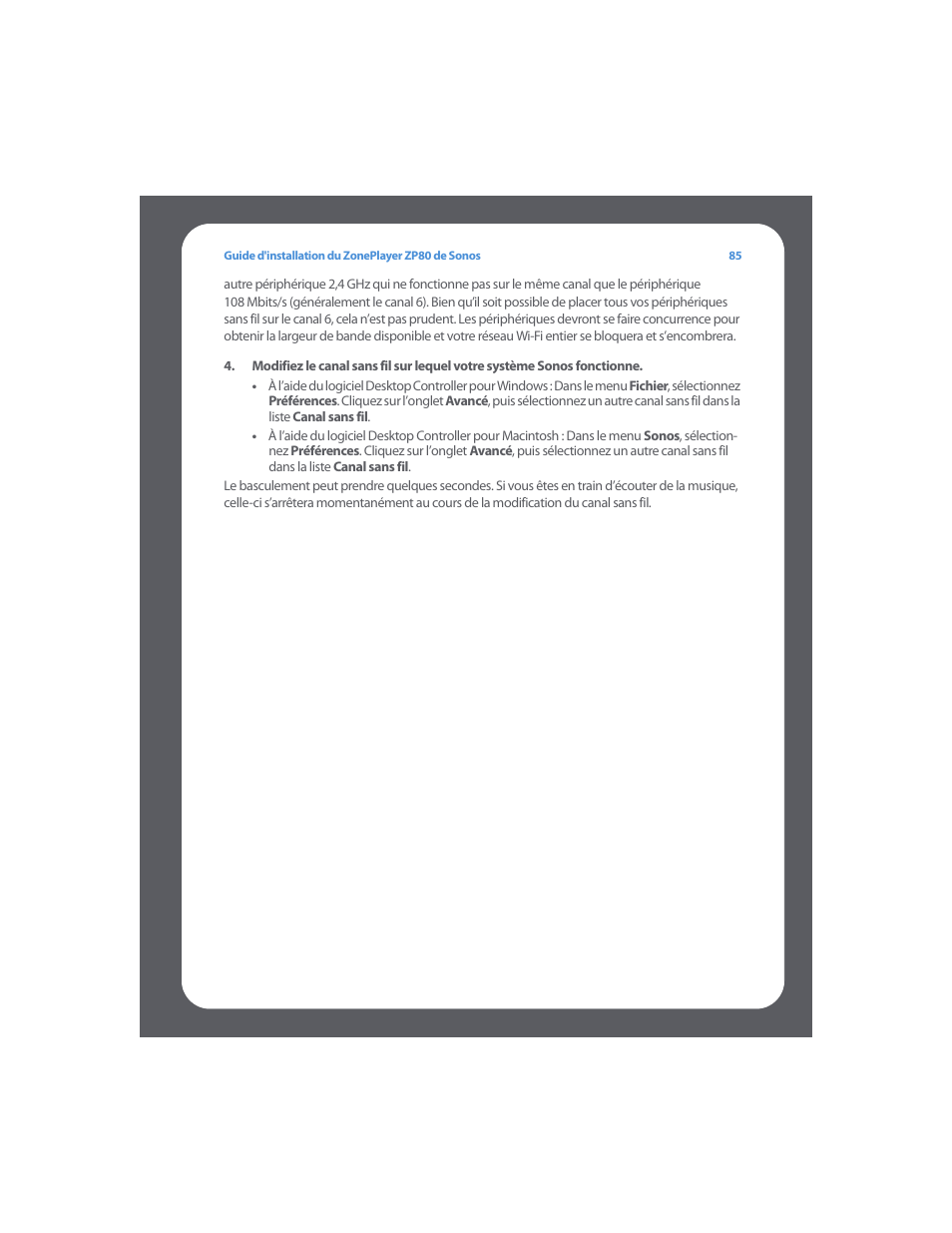 Sonos ZonePlayer ZP80 User Manual | Page 89 / 128
