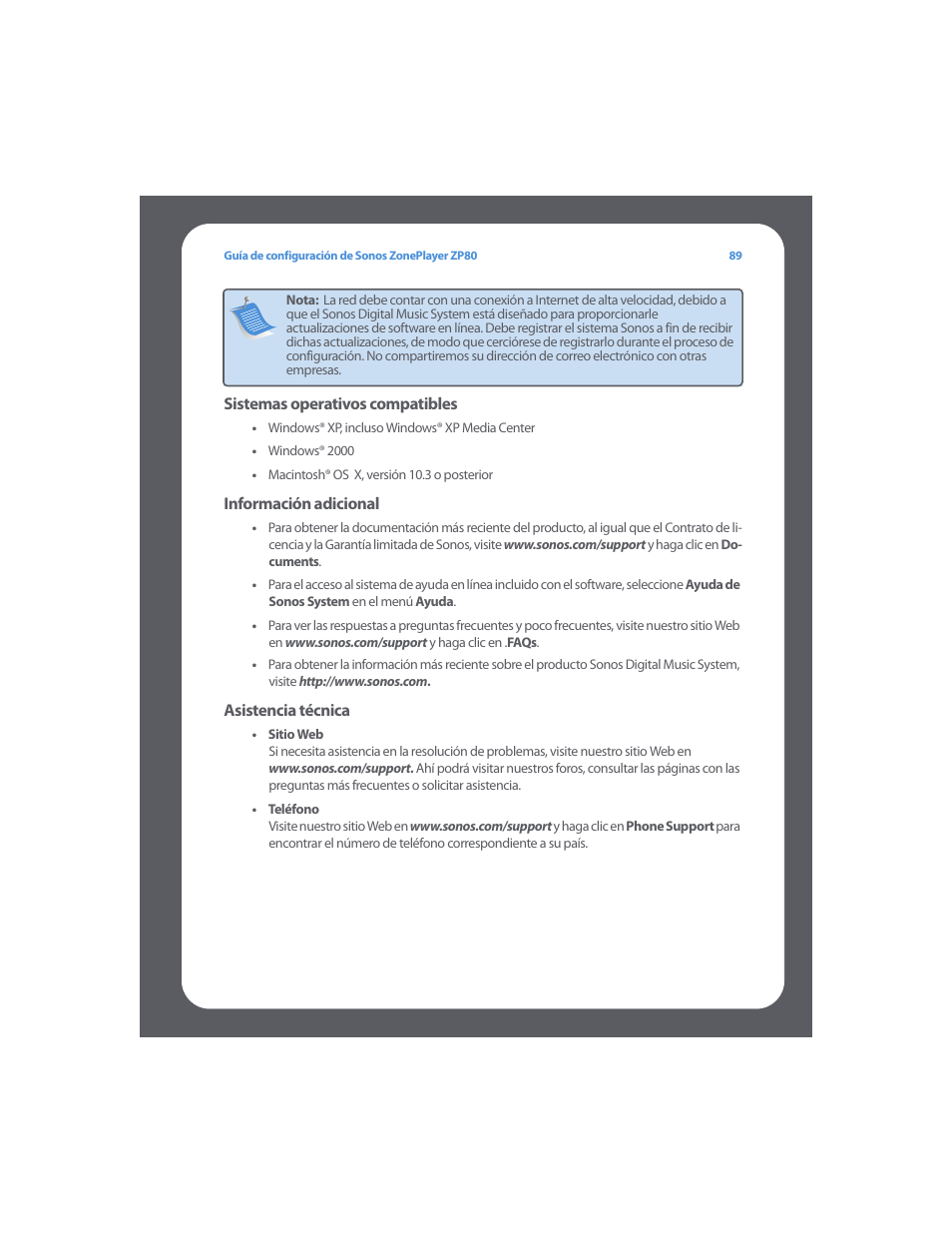 Sonos ZonePlayer ZP80 User Manual | Page 93 / 128