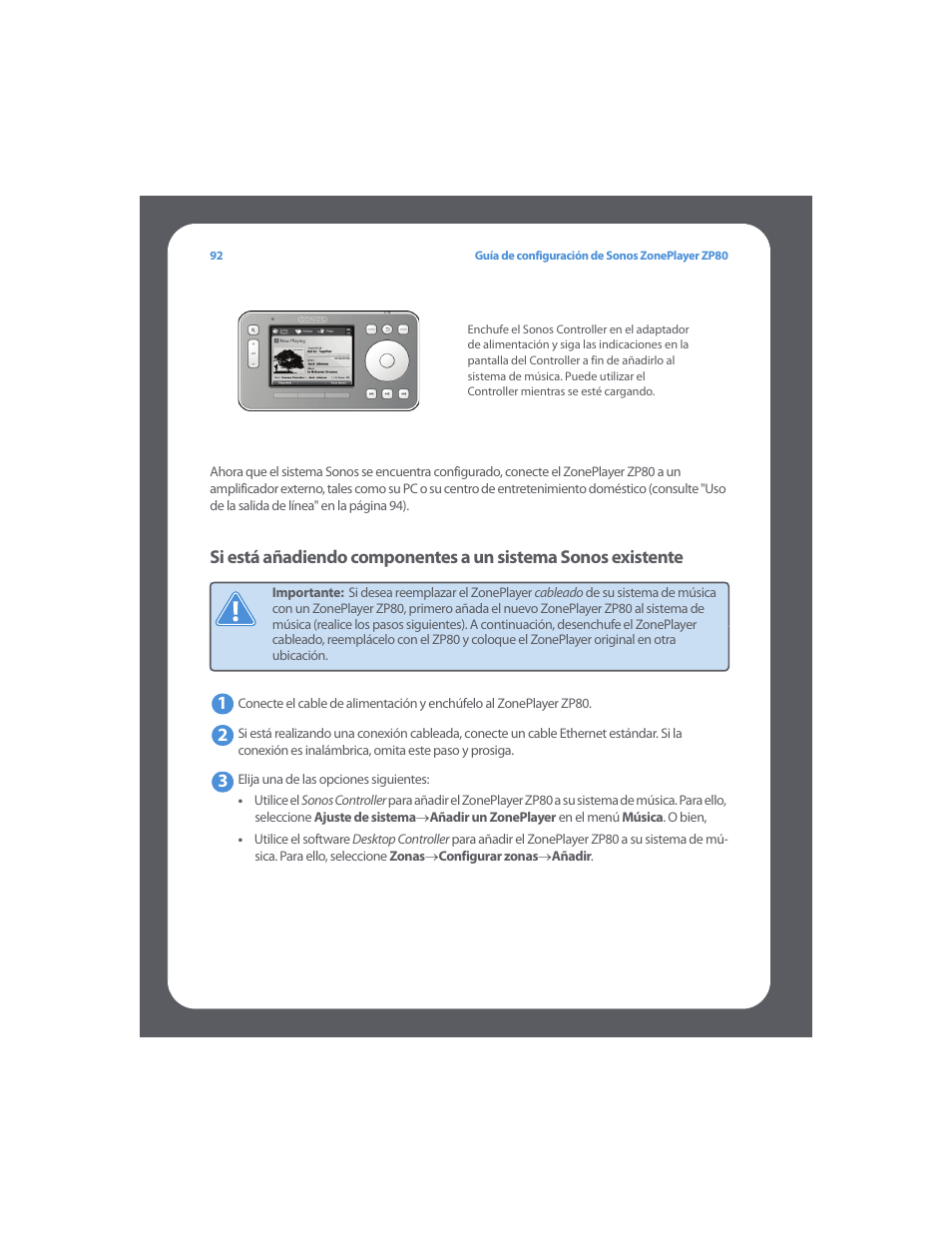 Sonos ZonePlayer ZP80 User Manual | Page 96 / 128