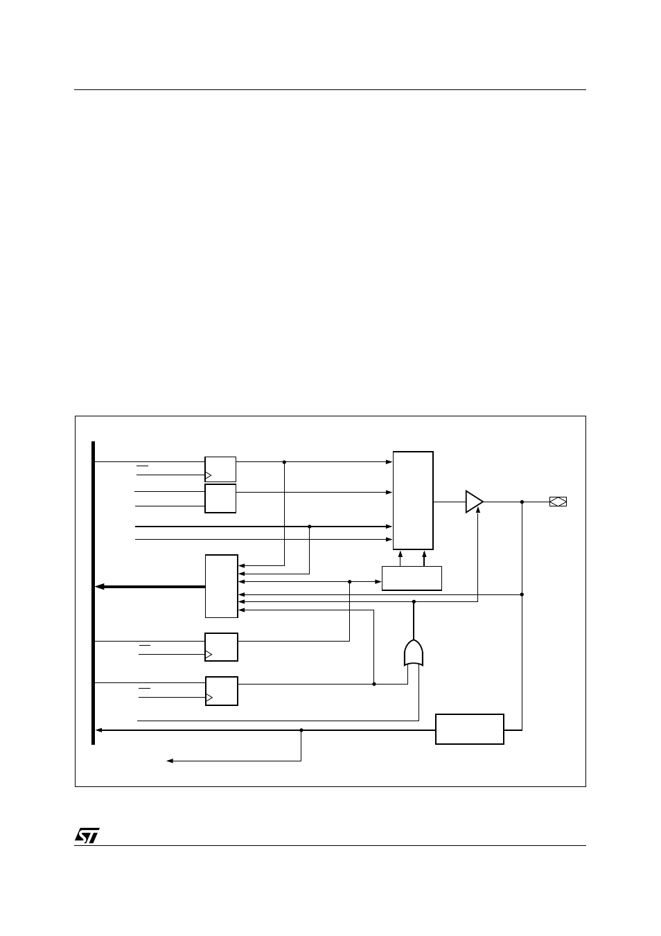 I/o ports (psd module), General port architecture, Figure 59. general i/o port architecture | ST & T UPSD3212C User Manual | Page 113 / 163