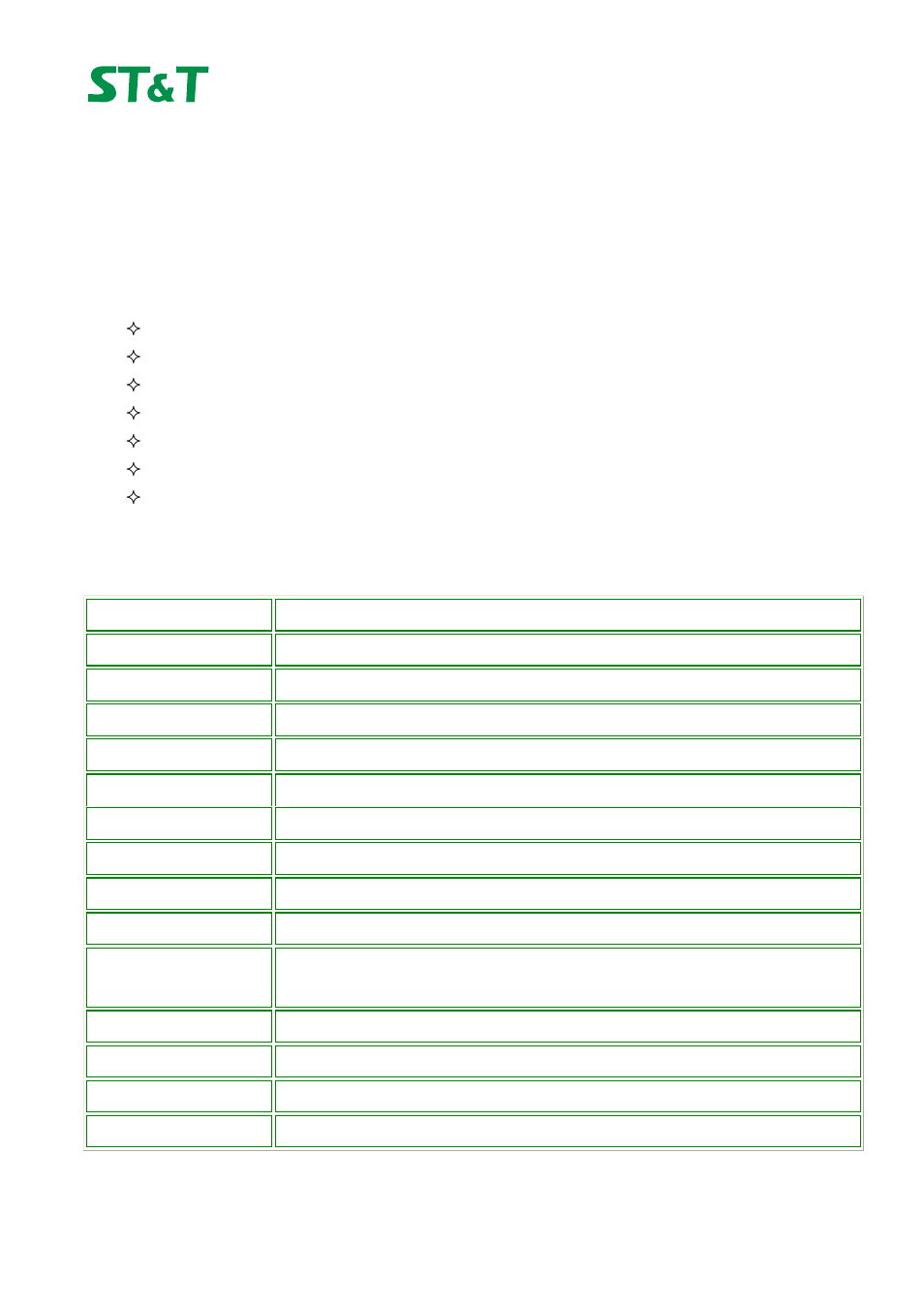 Chapter one: introduction, Features, Specification | ST & T WCAM71 User Manual | Page 3 / 16