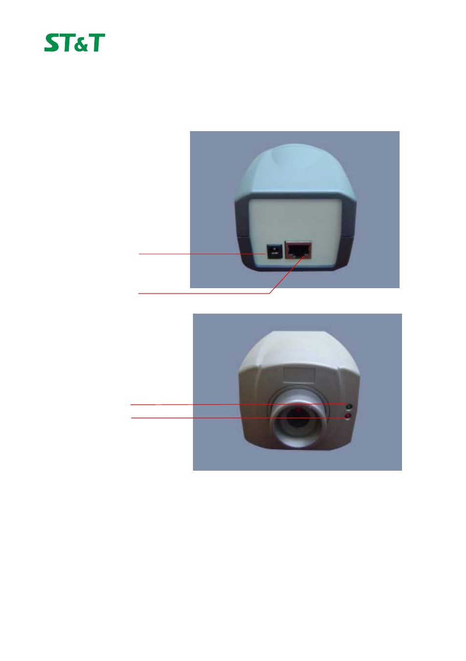 Port and leds | ST & T WCAM71 User Manual | Page 6 / 16