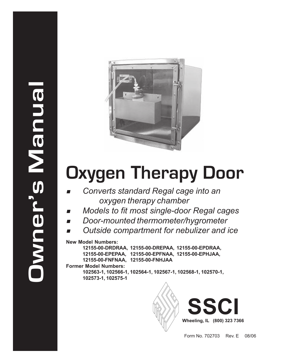 Suburban Mfg OXYGEN THERAPY DOOR 12155-00-DRDRAA User Manual | 40 pages