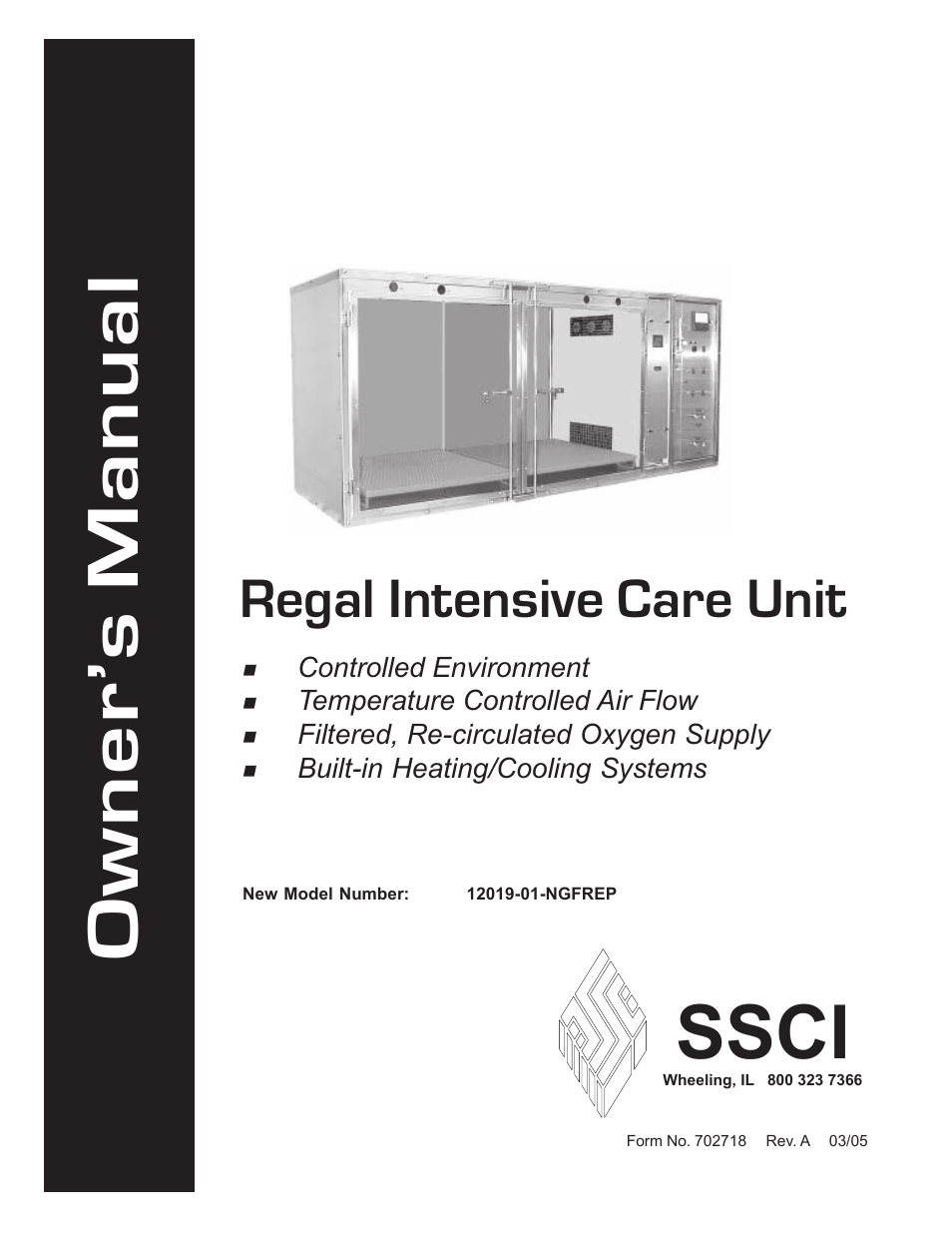 Suburban Mfg REGAL INTENSIVE CARE UNIT 12019-01-NGFREP User Manual | 184 pages