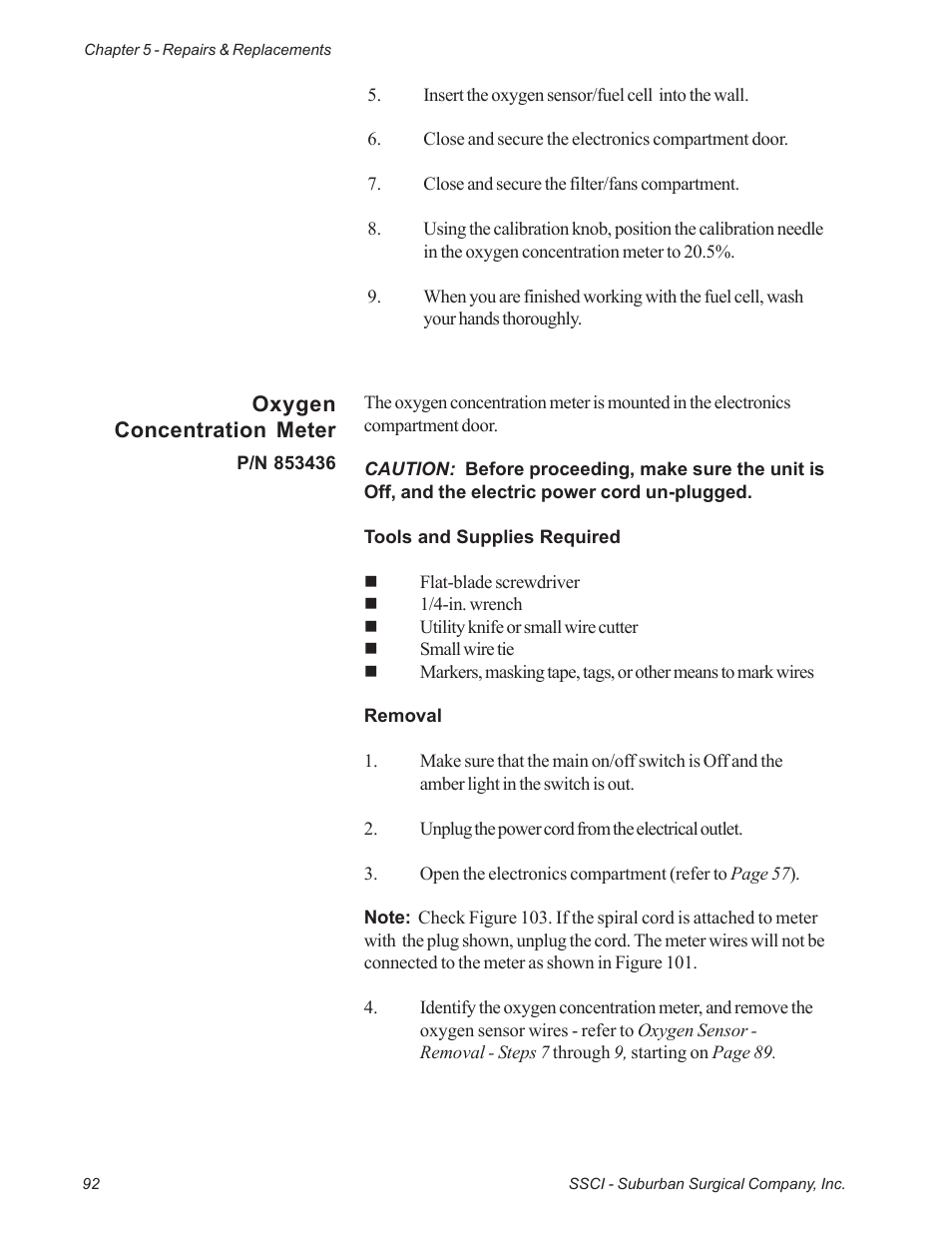 Suburban Mfg REGAL INTENSIVE CARE UNIT 12019-01-NGFREP User Manual | Page 104 / 184