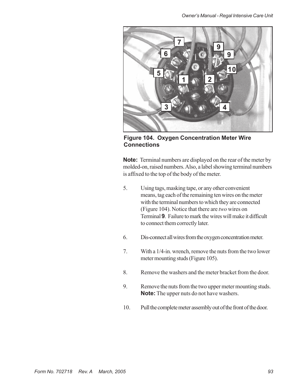 Suburban Mfg REGAL INTENSIVE CARE UNIT 12019-01-NGFREP User Manual | Page 105 / 184