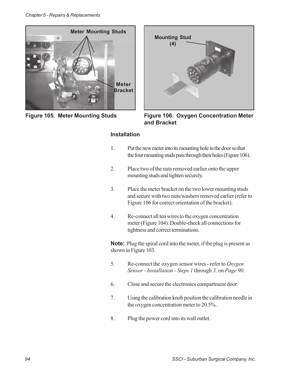 Suburban Mfg REGAL INTENSIVE CARE UNIT 12019-01-NGFREP User Manual | Page 106 / 184