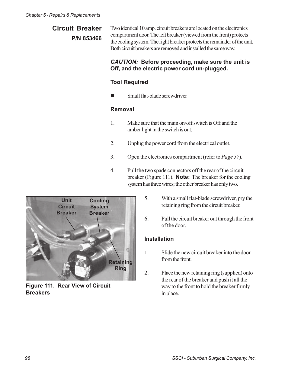 Suburban Mfg REGAL INTENSIVE CARE UNIT 12019-01-NGFREP User Manual | Page 110 / 184