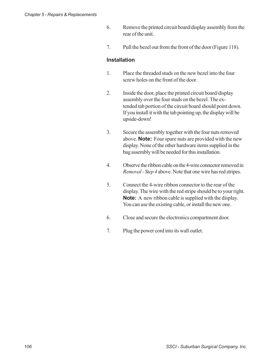 Suburban Mfg REGAL INTENSIVE CARE UNIT 12019-01-NGFREP User Manual | Page 118 / 184