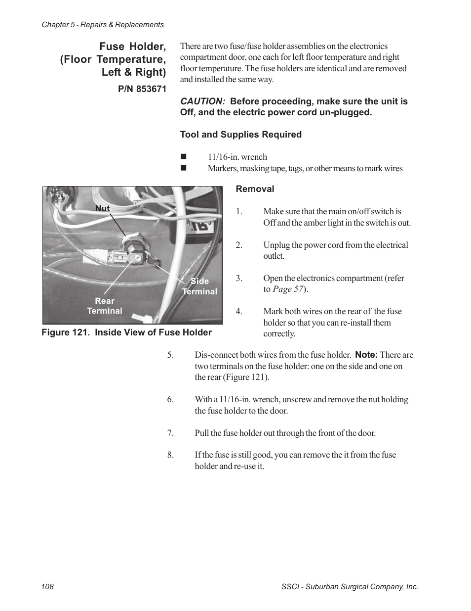Suburban Mfg REGAL INTENSIVE CARE UNIT 12019-01-NGFREP User Manual | Page 120 / 184