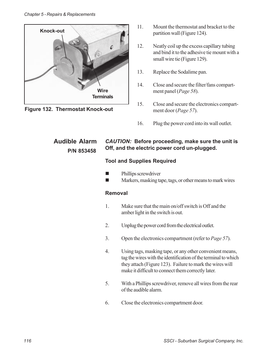 Suburban Mfg REGAL INTENSIVE CARE UNIT 12019-01-NGFREP User Manual | Page 128 / 184