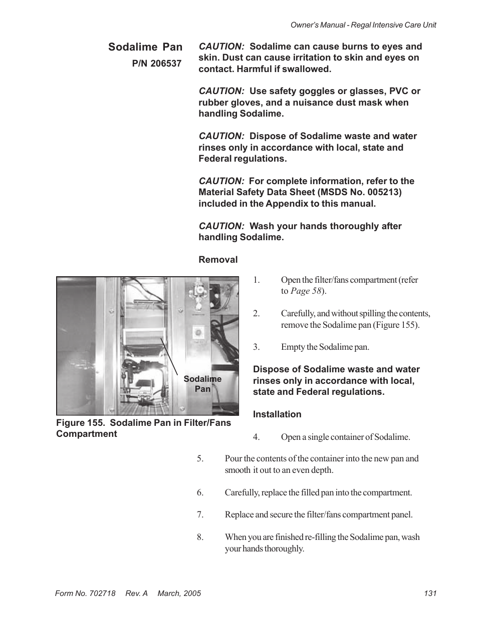 Suburban Mfg REGAL INTENSIVE CARE UNIT 12019-01-NGFREP User Manual | Page 143 / 184