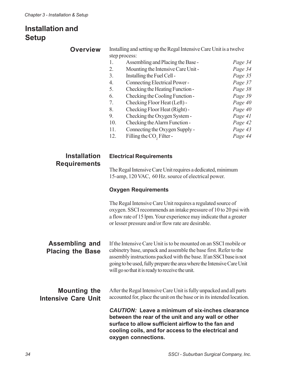 Installation and setup | Suburban Mfg REGAL INTENSIVE CARE UNIT 12019-01-NGFREP User Manual | Page 46 / 184