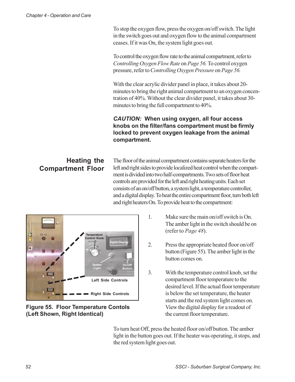 Heating the compartment floor | Suburban Mfg REGAL INTENSIVE CARE UNIT 12019-01-NGFREP User Manual | Page 64 / 184