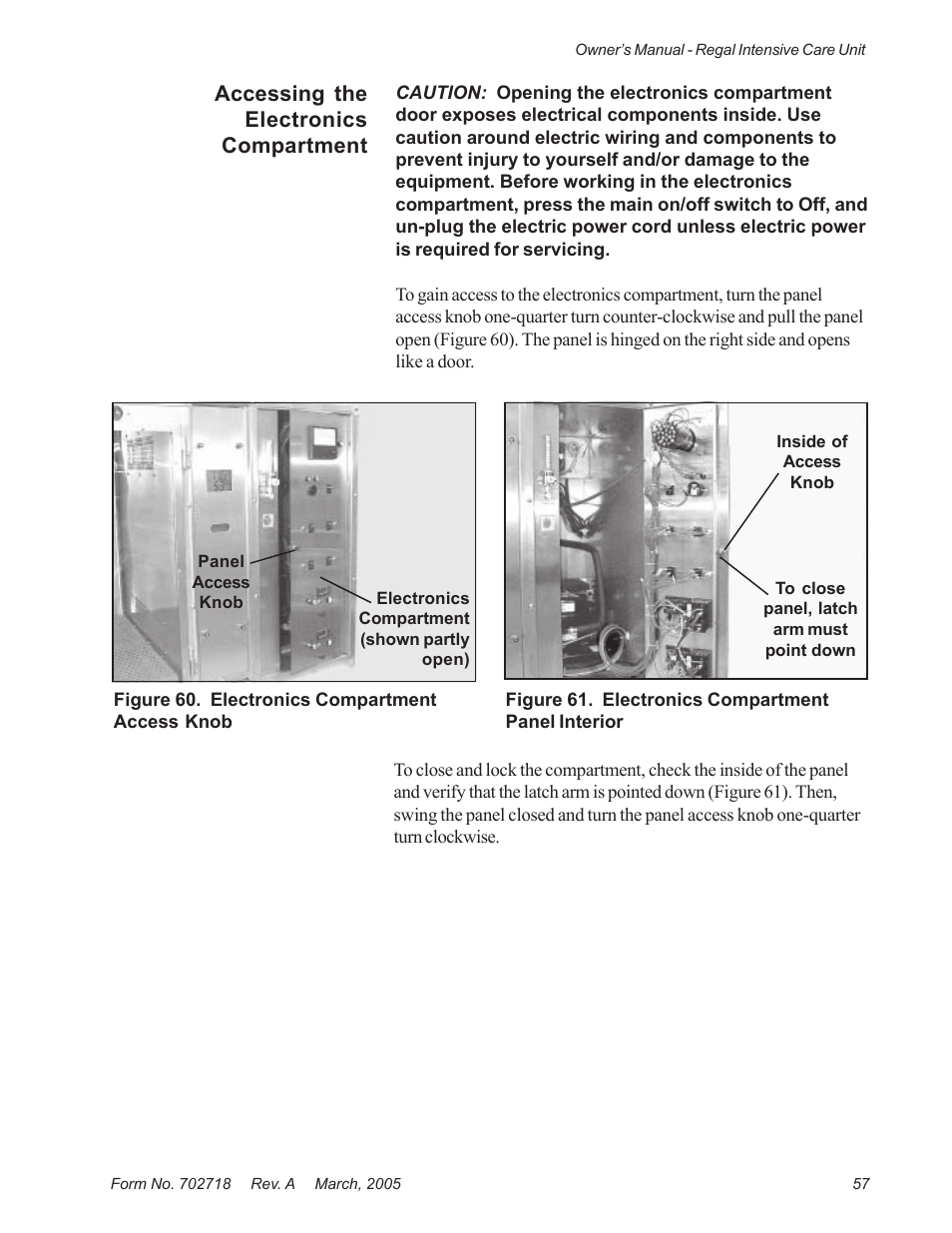 Accessing the electronics compartment | Suburban Mfg REGAL INTENSIVE CARE UNIT 12019-01-NGFREP User Manual | Page 69 / 184