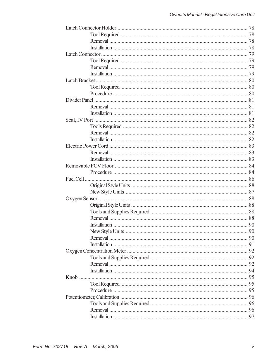 Suburban Mfg REGAL INTENSIVE CARE UNIT 12019-01-NGFREP User Manual | Page 7 / 184