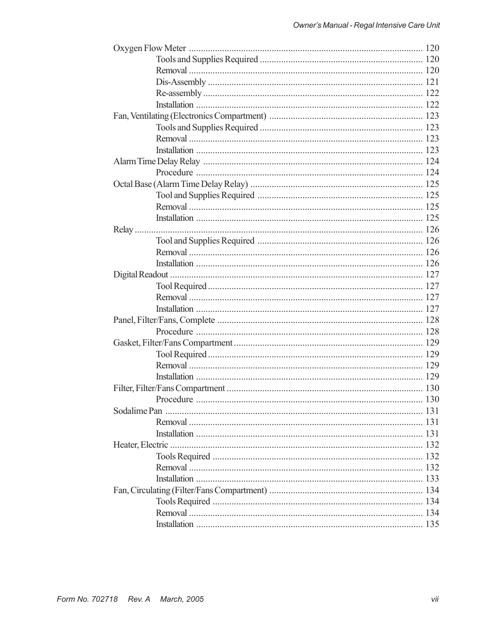 Suburban Mfg REGAL INTENSIVE CARE UNIT 12019-01-NGFREP User Manual | Page 9 / 184