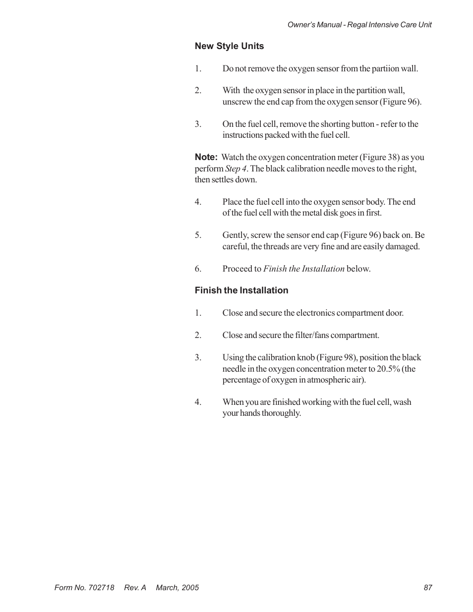 Suburban Mfg REGAL INTENSIVE CARE UNIT 12019-01-NGFREP User Manual | Page 99 / 184